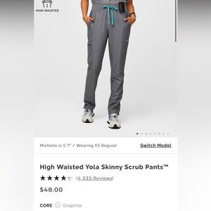 FIGS High Waisted Yola Skinny Scrub Pants